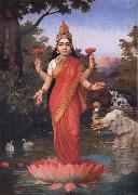 Raja Ravi Varma Goddess Lakshmi china oil painting reproduction